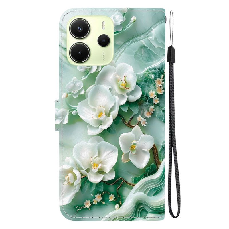 Housse Xiaomi Redmi Note 14 4G Fleurs de Jade