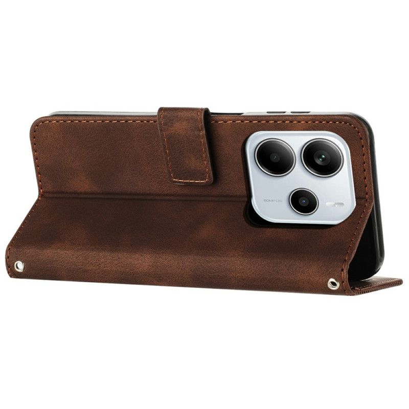 Housse Xiaomi Redmi Note 14 4G Lignes Géométriques à Lanière