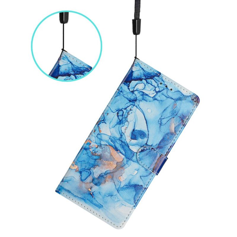 Housse Xiaomi Redmi Note 14 4G Marbre Bleu