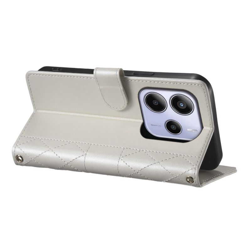 Housse Xiaomi Redmi Note 14 4G Matelassée avec Lanière et Bandoulière