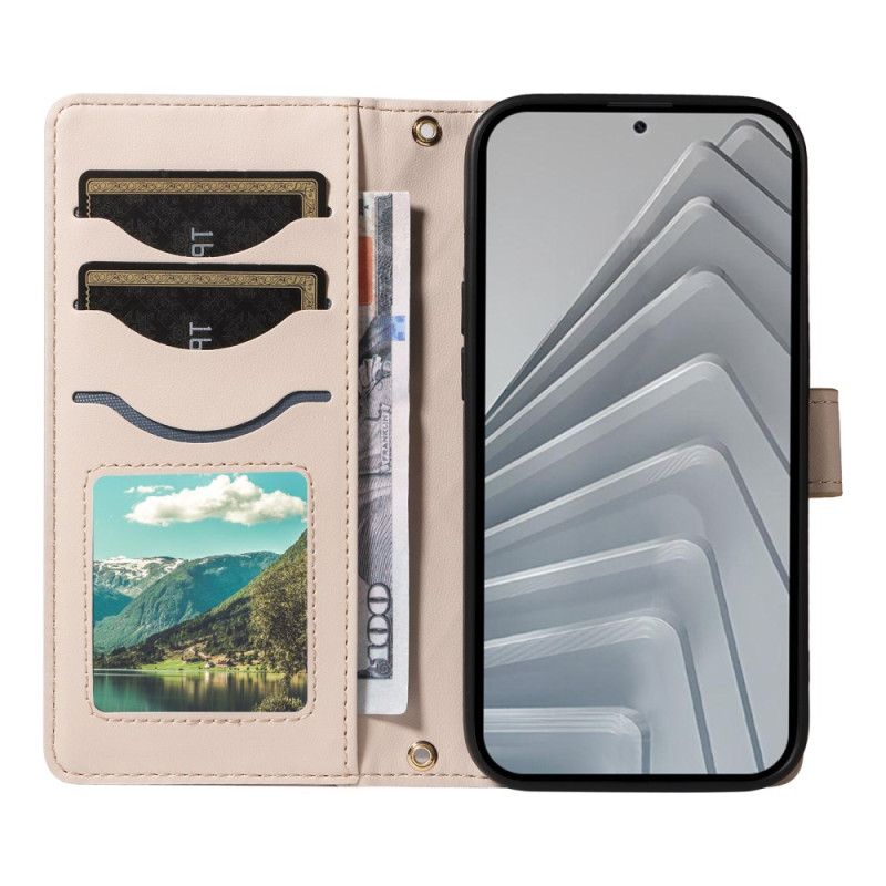 Housse Xiaomi Redmi Note 14 4G Matelassée avec Lanière et bandoulière