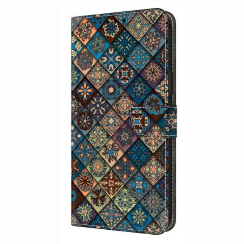 Housse Xiaomi Redmi Note 14 4G Motif Floral Bleu