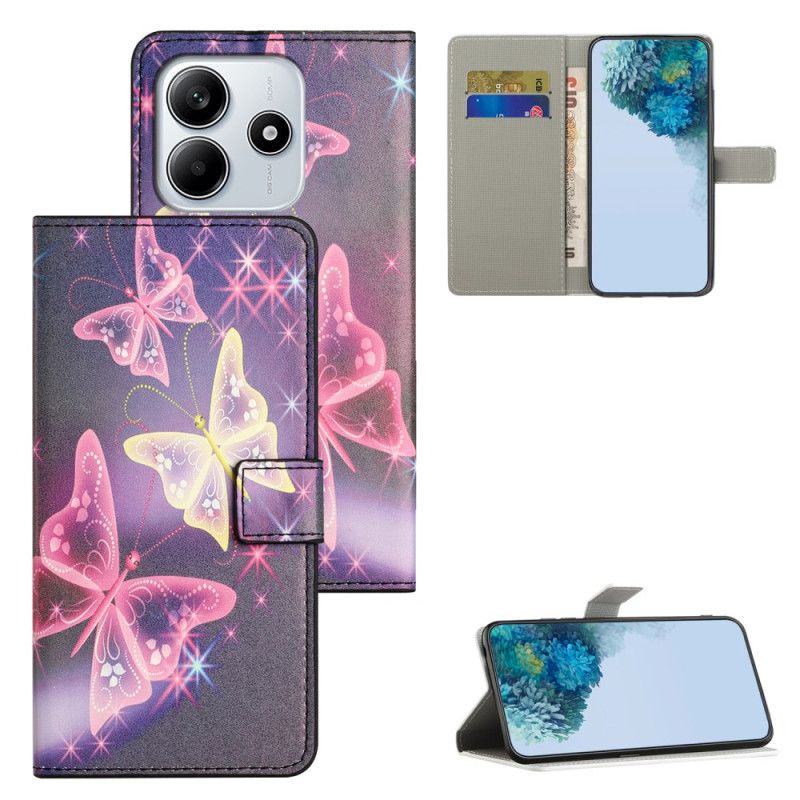 Housse Xiaomi Redmi Note 14 4G Papillons Lumineux