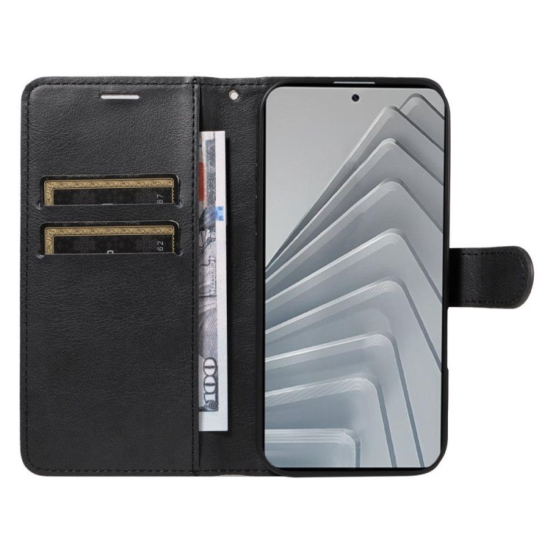 Housse Xiaomi Redmi Note 14 4G Simili Cuir Uni à Lanière