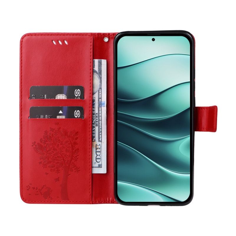 Housse Xiaomi Redmi Note 14 5G Chat et Arbre à Lnaière