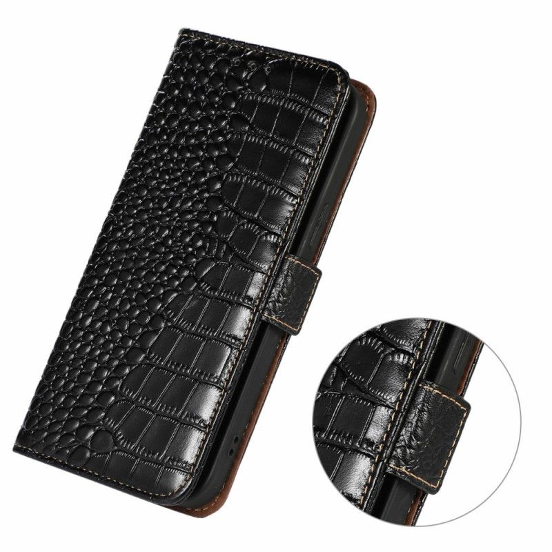 Housse Xiaomi Redmi Note 14 5G Cuir Effet Crocodile