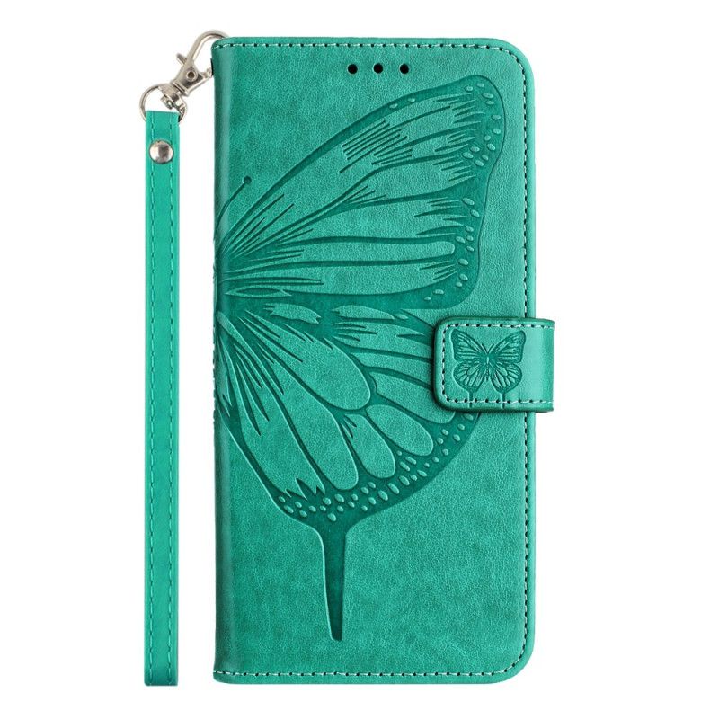 Housse Xiaomi Redmi Note 14 5G Design Papillon à Lanière