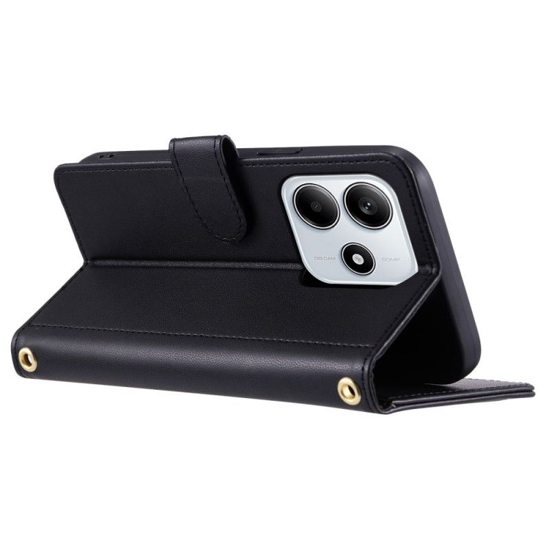 Housse Xiaomi Redmi Note 14 5G Matelassée avec Bandoulière et Lanière