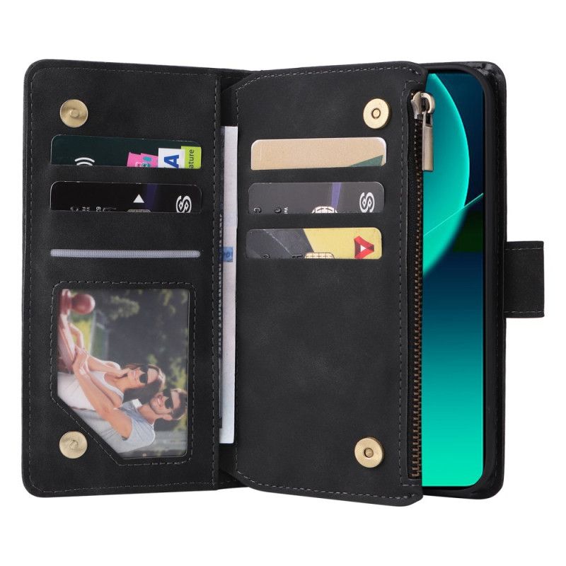 Housse Xiaomi Redmi Note 14 5G Portefeuille Effet Cuir Complet