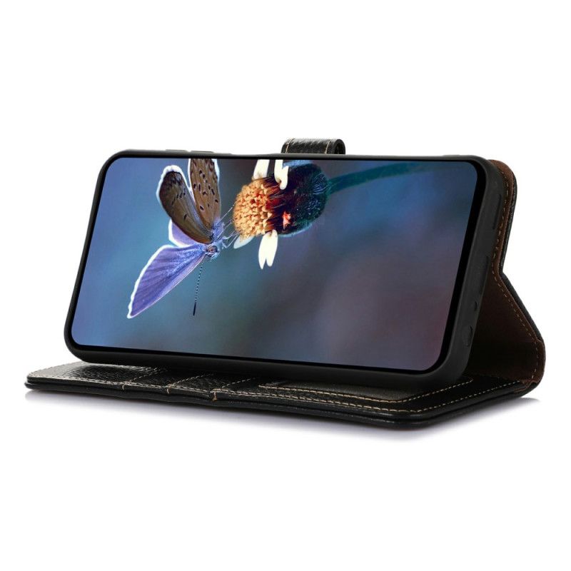 Housse Xiaomi Redmi Note 14 Pro 4G Blocage RFID en Cuir Véritable