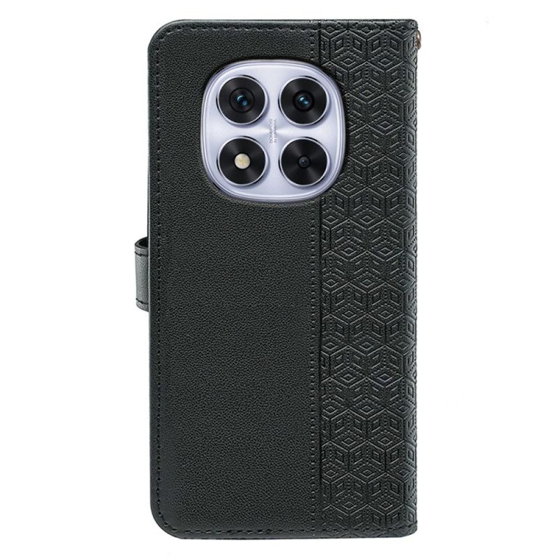 Housse Xiaomi Redmi Note 14 Pro 4G Frise Cubes et Lanière