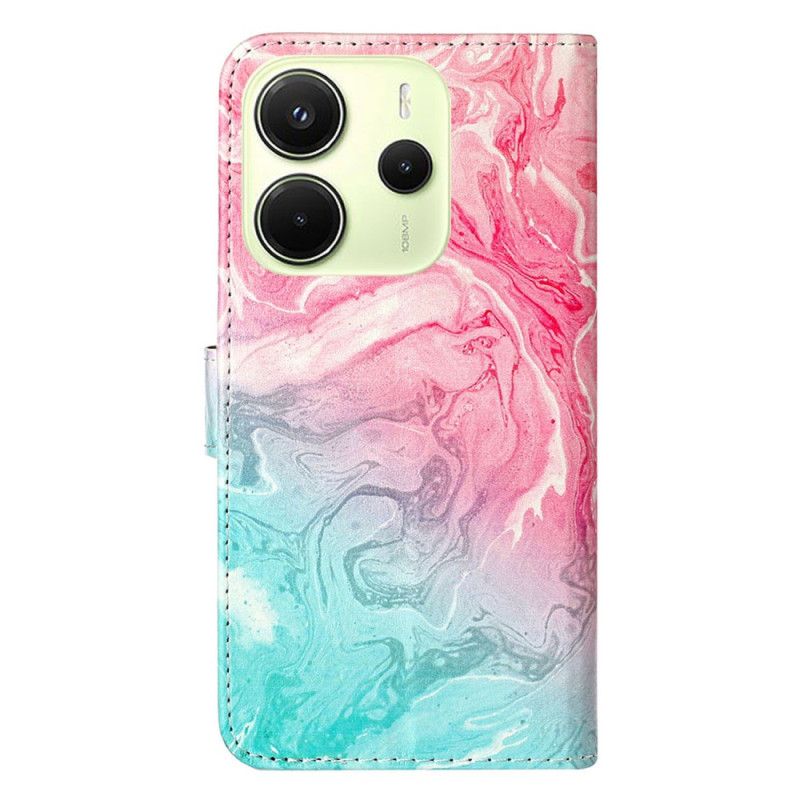 Housse Xiaomi Redmi Note 14 Pro 4G Marbre Rose et Vert