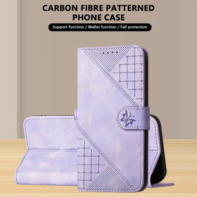 Housse Xiaomi Redmi Note 14 Pro 4G Motif Géométriques à Lanière