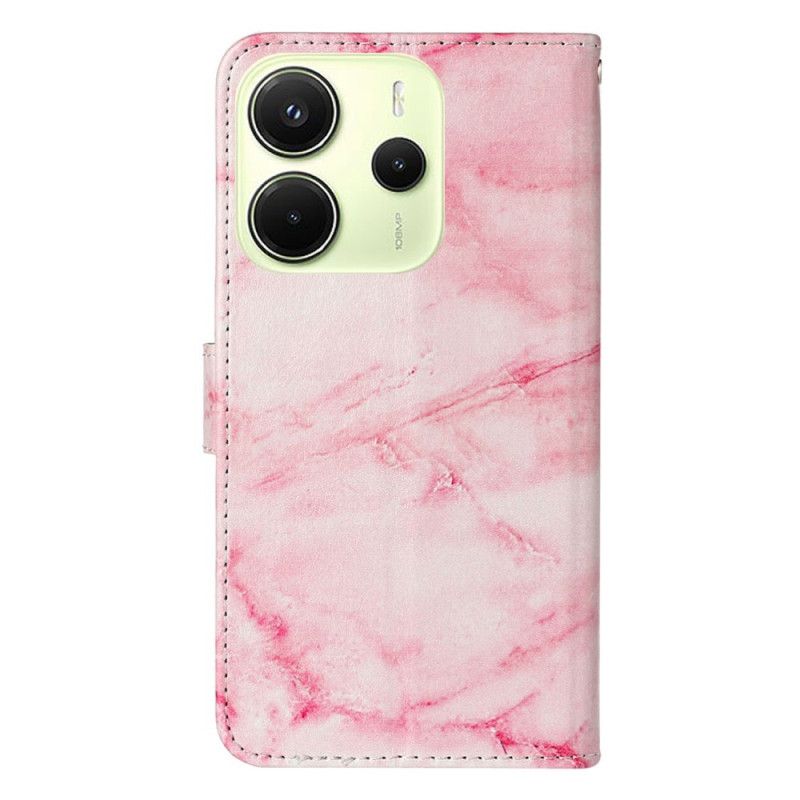 Housse Xiaomi Redmi Note 14 Pro 4G Motif Marbre Rose