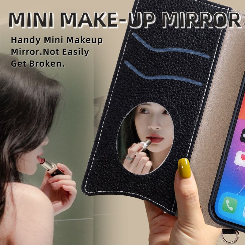 Housse Xiaomi Redmi Note 14 Pro 4G Portefeuille Bicolore avec Chaîne