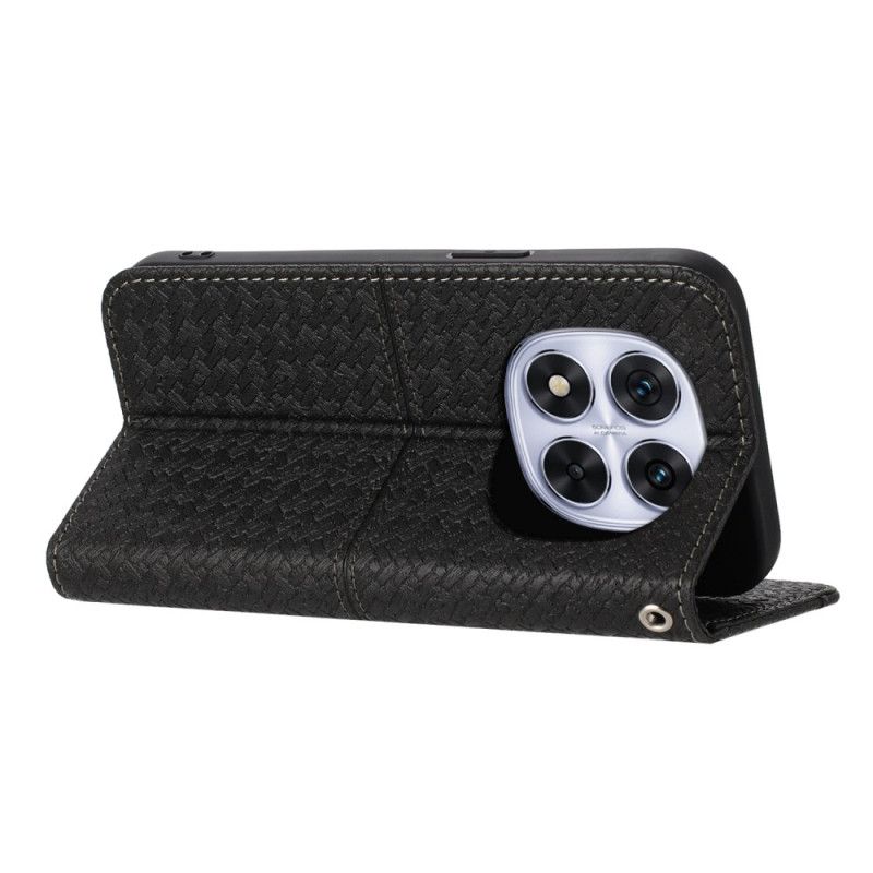 Housse Xiaomi Redmi Note 14 Pro 4G Texture Tissé à Lanière