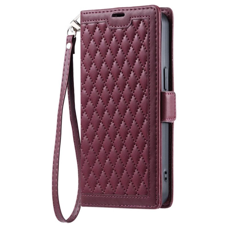 Housse Xiaomi Redmi Note 14 Pro Matelassée avec Lanière