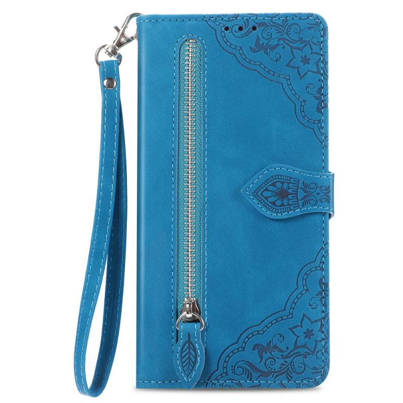 Housse Xiaomi Redmi Note 14 Pro Plus 5G Dentelle avec Poche à Fermeture Éclair