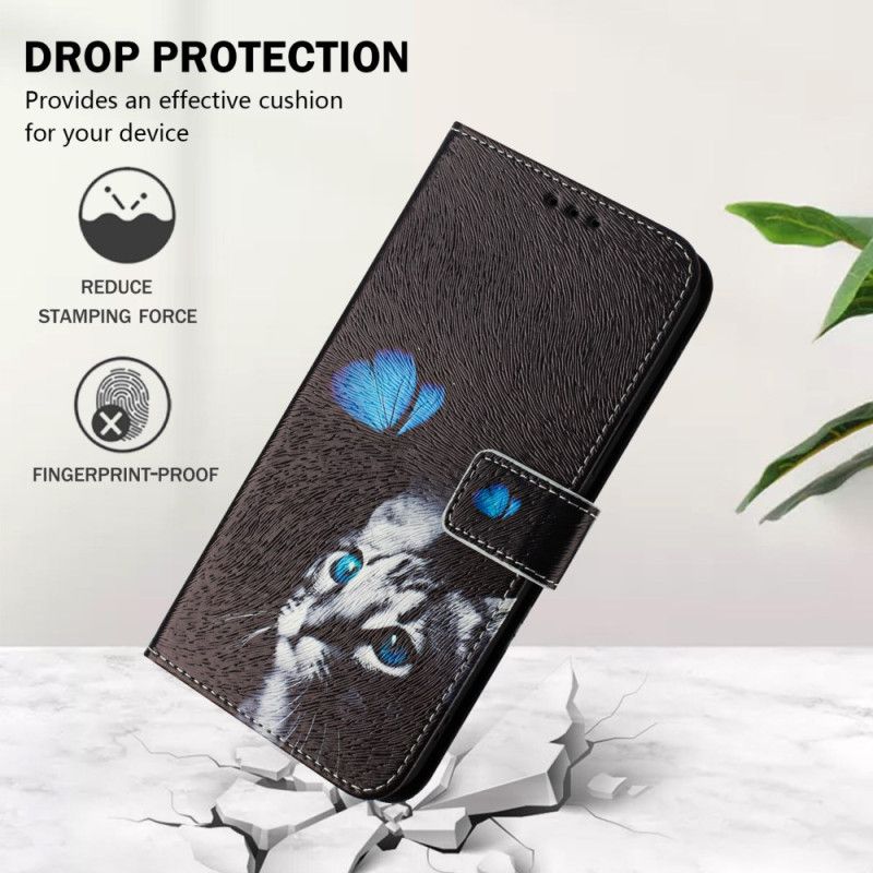 Housse Xiaomi Redmi Note 14 Pro Plus 5G / 14 Pro 5G / Poco X7 Motif Papillon et Chat