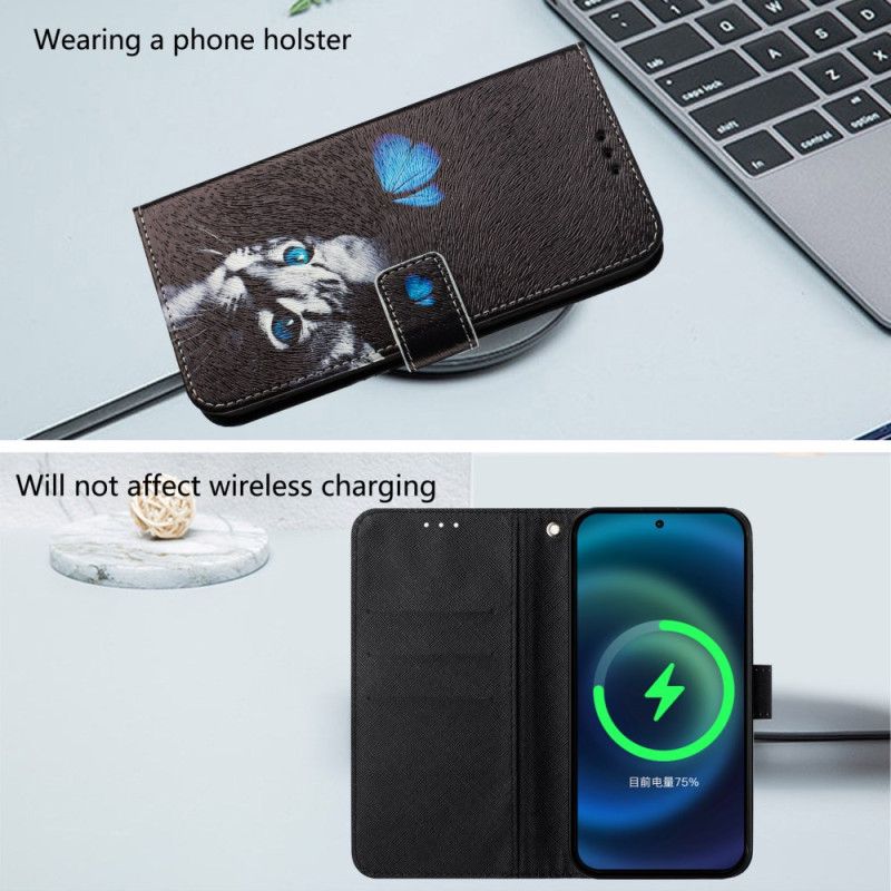 Housse Xiaomi Redmi Note 14 Pro Plus 5G / 14 Pro 5G / Poco X7 Motif Papillon et Chat