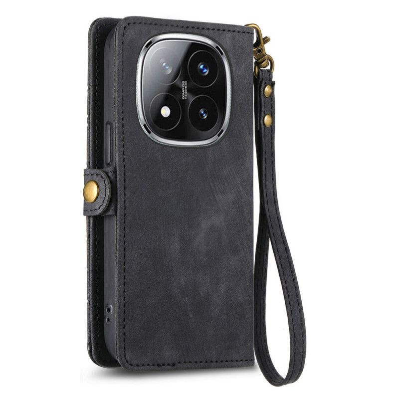 Housse Xiaomi Redmi Note 14 Pro Plus 5G Portefeuille Lignes Géométriques