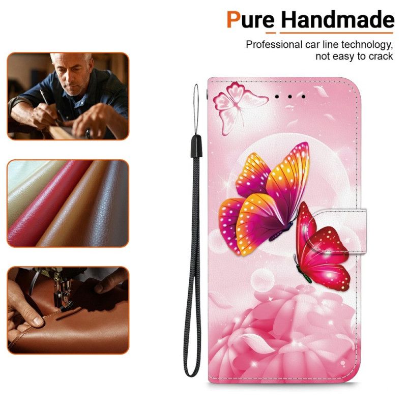 Housse Xiaomi Redmi Note 14S Papillons Roses