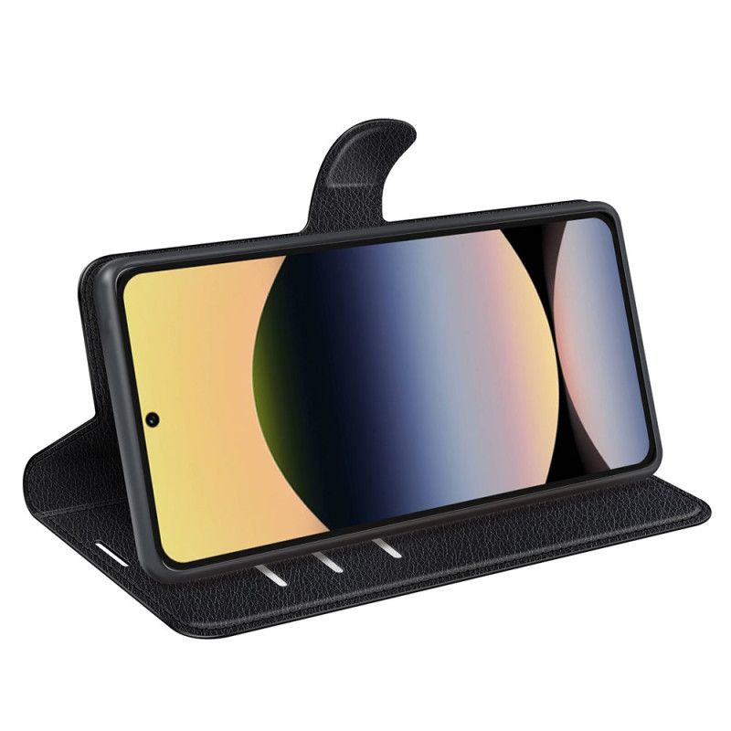 Housse Xiaomi Redmi Note 14S Simili Cuir Litchi Classique