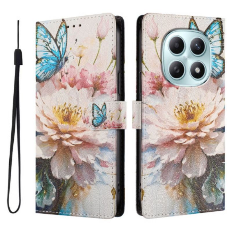 Housse Xiaomi Redmi Note 15 5G / 4G / Poco M8 5G Papillon et Fleurs