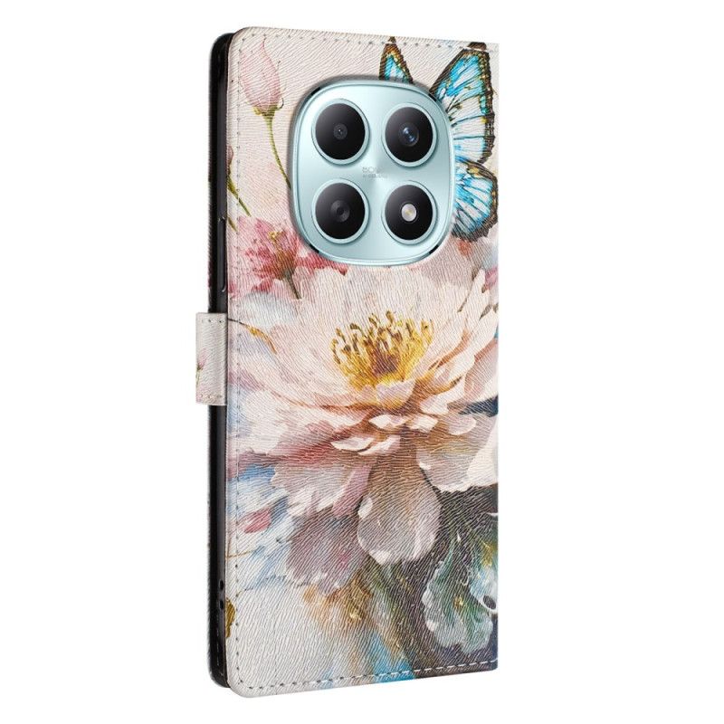 Housse Xiaomi Redmi Note 15 5G / 4G / Poco M8 5G Papillon et Fleurs