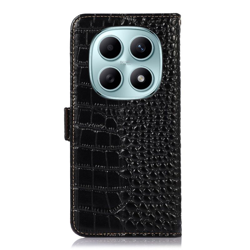 Housse Xiaomi Redmi Note 15 5G / Poco M8 5G Blocage RFID Texture Crocodile