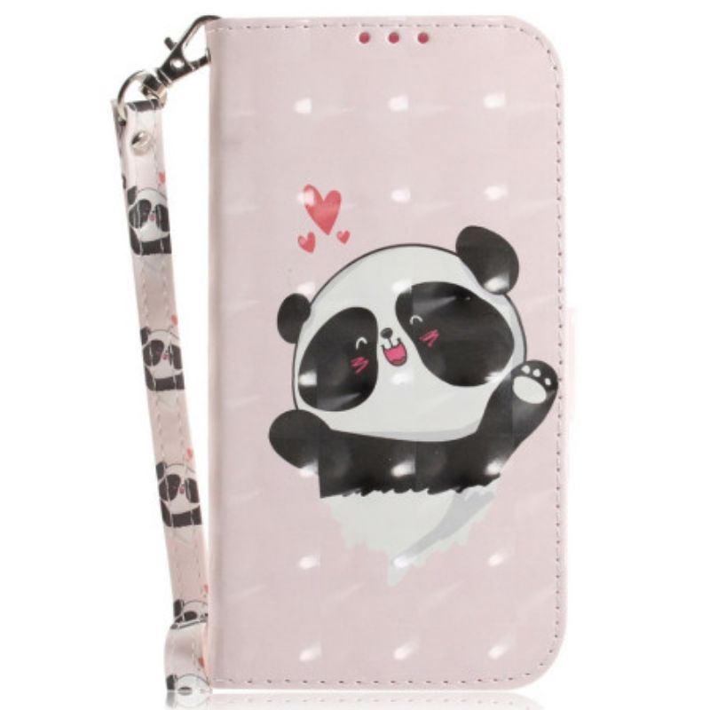 Housse Xiaomi Redmi Note 15 5G / Poco M8 5G Panda Love à Lanière