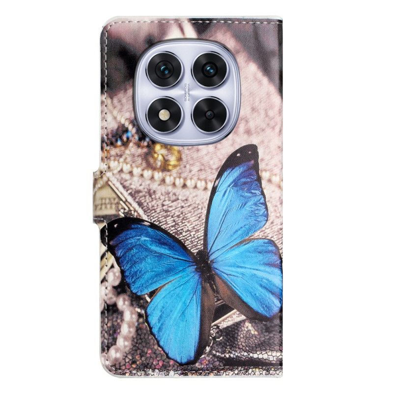 Housse Xiaomi Redmi Note 15 Pro 5G Papillon Bleu