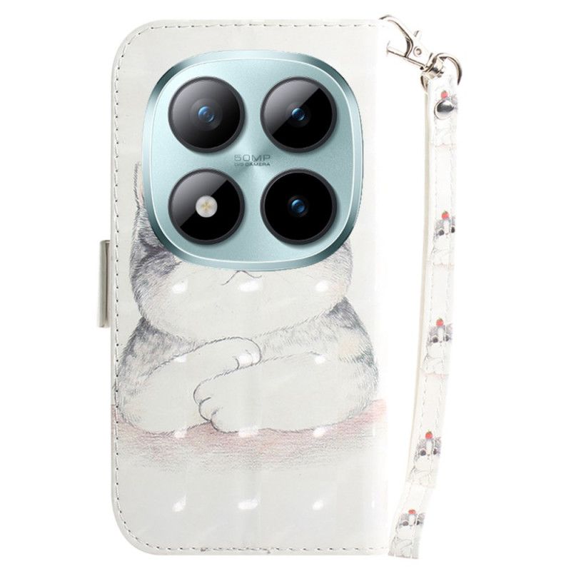 Housse Xiaomi Redmi Note 15 Pro Plus 5G / Poco M8 Pro 5G Chat Mignon à Lanière