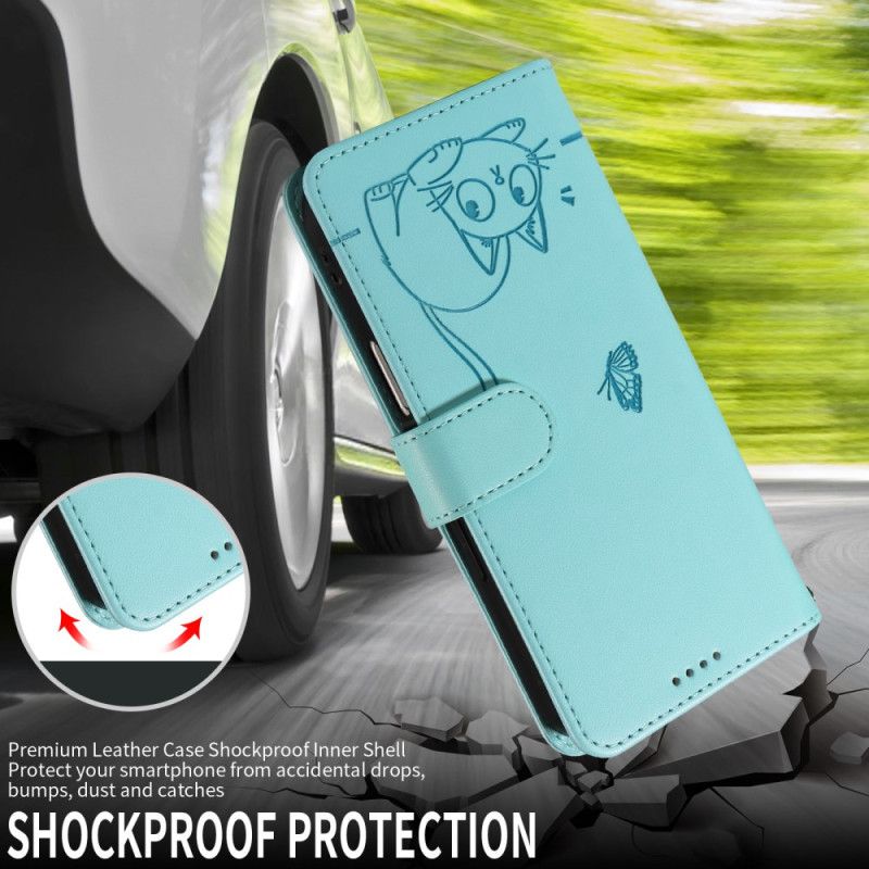 Housse Xiaomi Redmi Note 15 Pro Plus 5G / Poco M8 Pro 5G Gravure Chat à Lanière