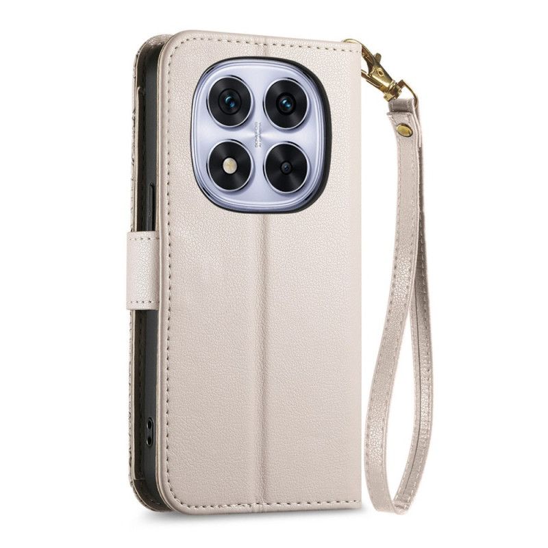 Housse Xiaomi Redmi Note 15 Pro Plus 5G / Poco M8 Pro 5G Motif Floral et Pochette Zippée