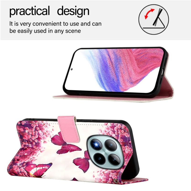 Housse Xiaomi Redmi Note 15 Pro Plus 5G / Poco M8 Pro 5G Papillons Roses