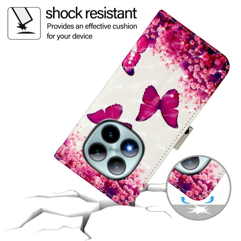 Housse Xiaomi Redmi Note 15 Pro Plus 5G / Poco M8 Pro 5G Papillons Roses