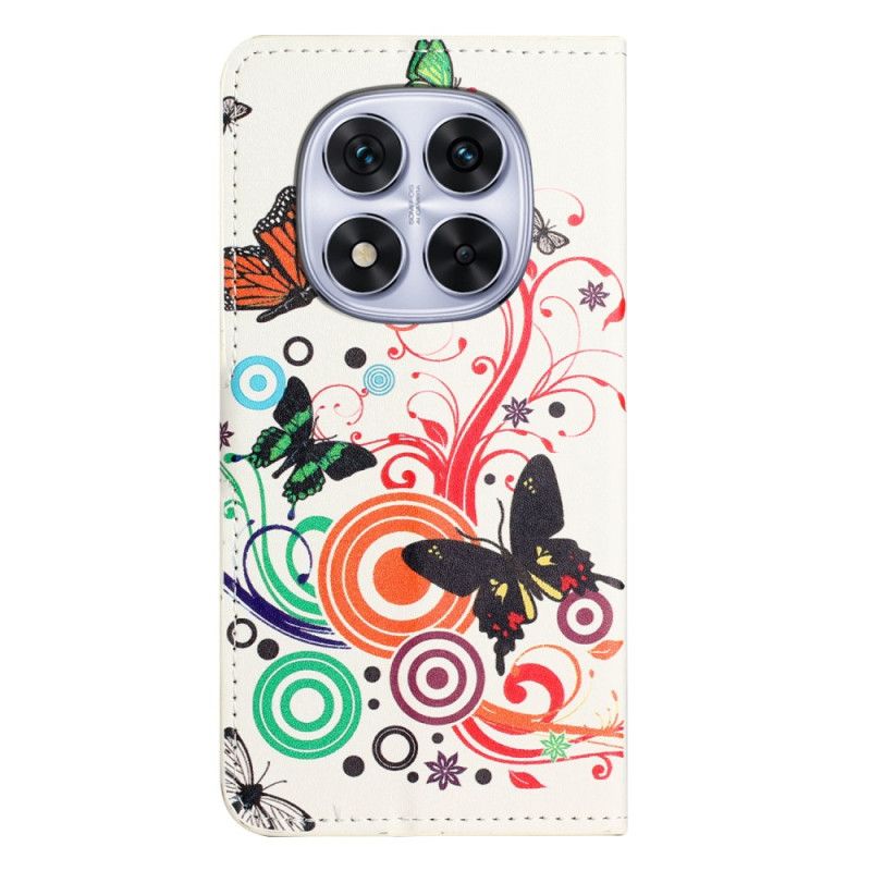 Housse Xiaomi Redmi Note 15 Pro Plus 5G / Poco M8 Pro 5G Papillons sur Fond Blanc