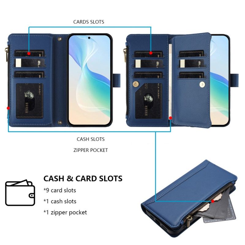Housse Xiaomi Redmi Note 15 Pro Plus 5G / Poco M8 Pro 5G Portefeuille 9 Porte-Cartes