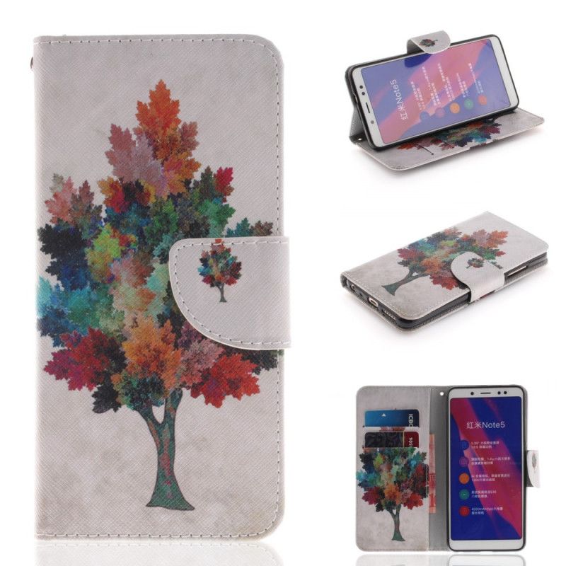 Housse Xiaomi Redmi Note 5 Arbre Aquarelle