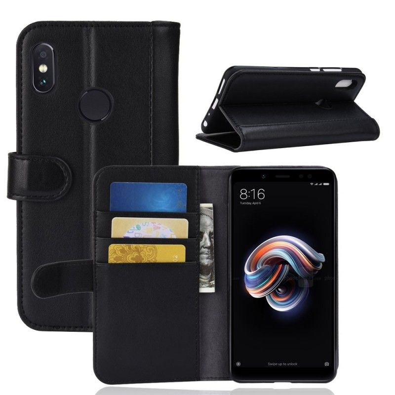 Housse Xiaomi Redmi Note 5 Cuir Fendu