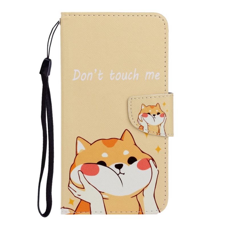 Housse Xiaomi Redmi Note 8 Chien Don't Touch Me À Lanière