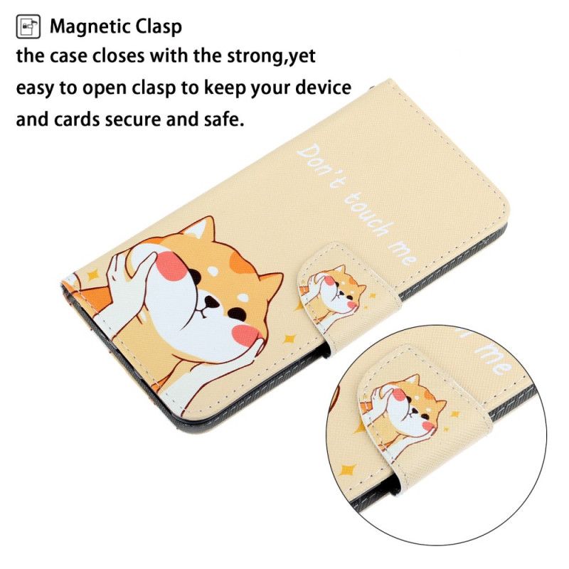 Housse Xiaomi Redmi Note 8 Chien Don't Touch Me À Lanière