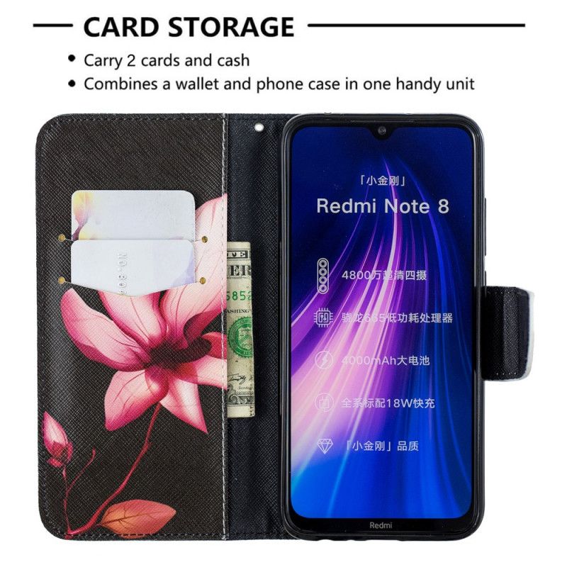 Housse Xiaomi Redmi Note 8 Fleur Rose