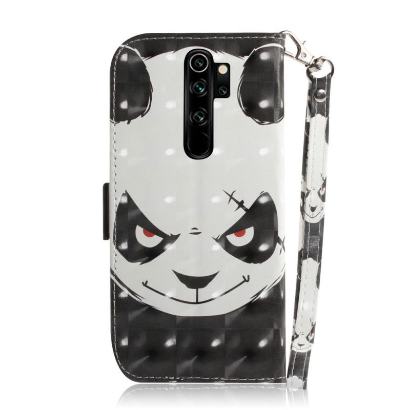 Étui Housse Xiaomi Redmi Note 8 Pro Angry Panda À Lanière