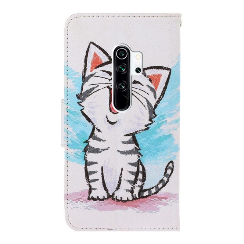 Housse Xiaomi Redmi Note 8 Pro Chaton Couleur À Lanière