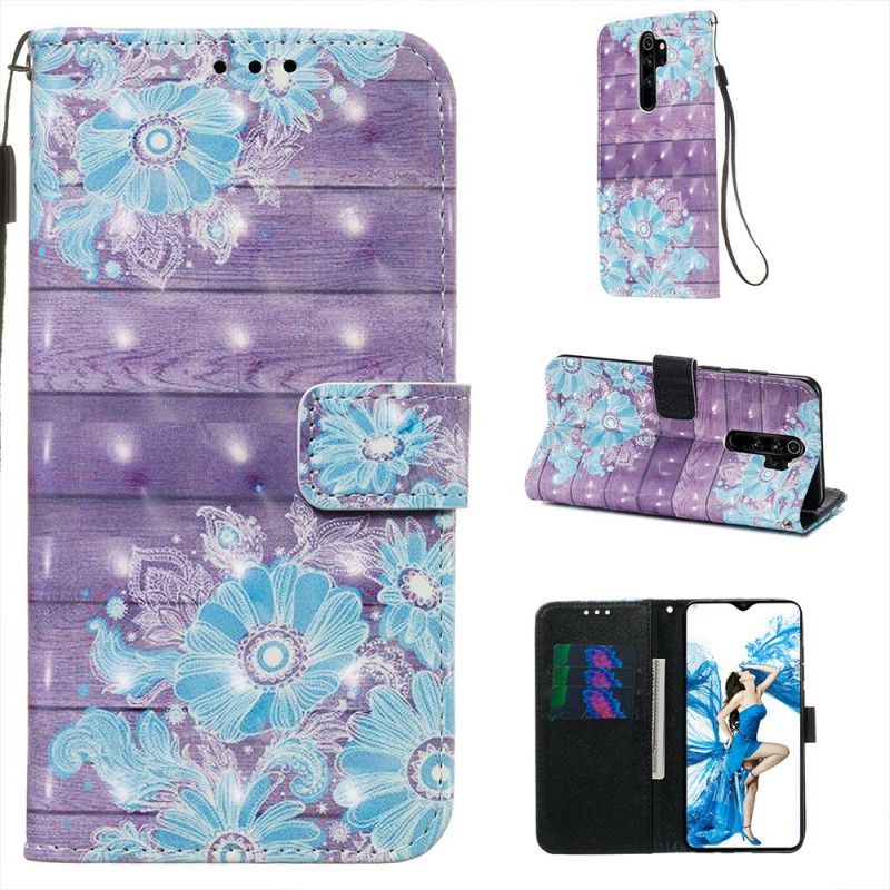 Housse Xiaomi Redmi Note 8 Pro Fleurs Bleues