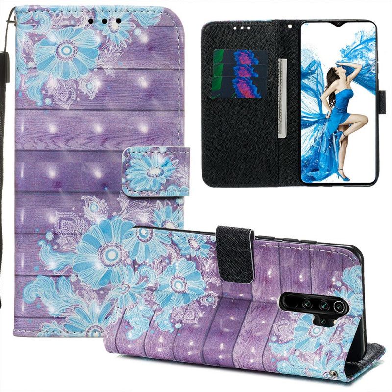 Housse Xiaomi Redmi Note 8 Pro Fleurs Bleues