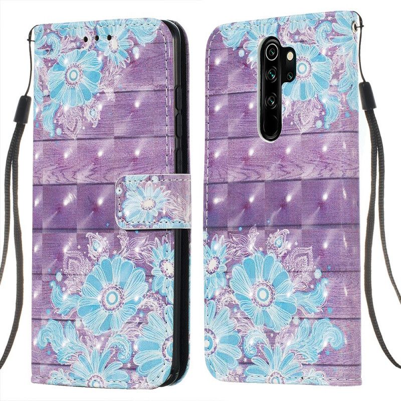 Housse Xiaomi Redmi Note 8 Pro Fleurs Bleues