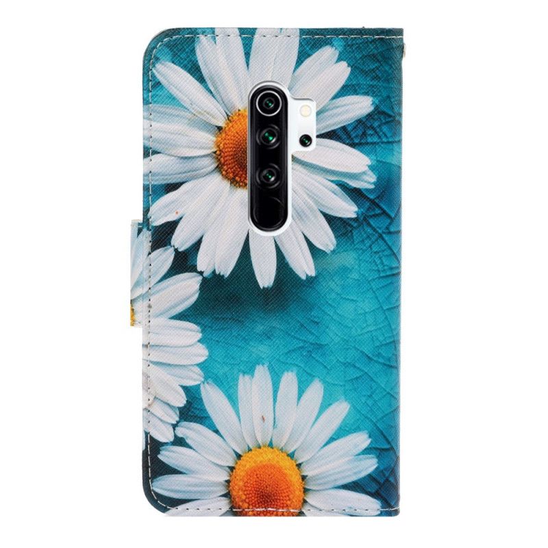 Housse Xiaomi Redmi Note 8 Pro Marguerites À Lanière